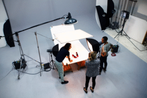 Professioneel fotografieteam voor merkshoots