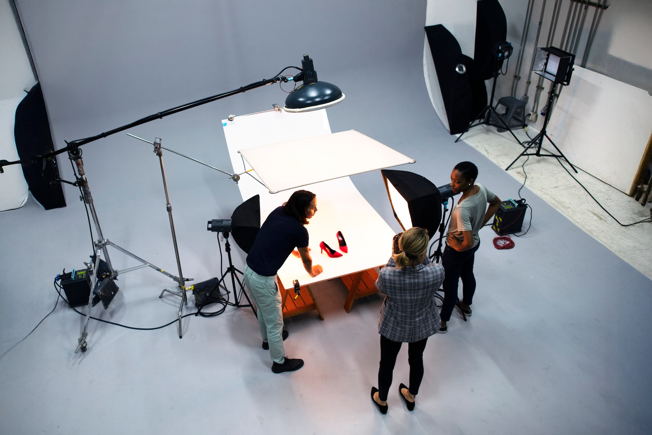 Professioneel fotografieteam voor merkshoots